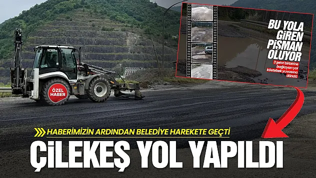 Samsun Ayvacık'ta çileye dönen o yol yapıldı