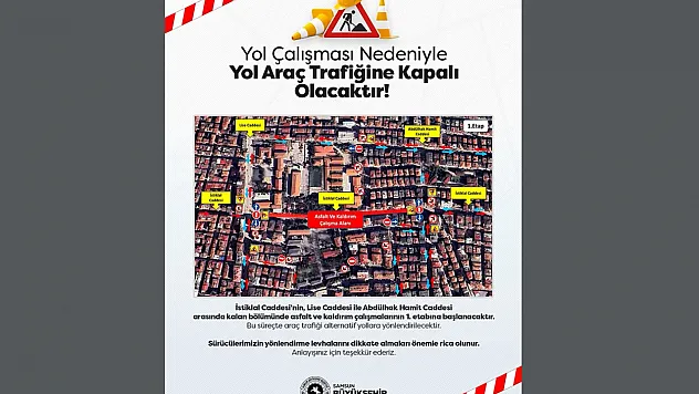 Samsun Büyükşehir Belediyesi'nden trafik duyurusu