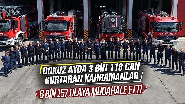 Samsun Büyükşehir İtfaiyesi 9 ayda 8 binden fazla olaya müdahale etti