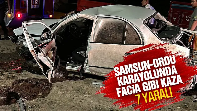 Samsun Çarşamba'da zincirleme trafik kazası: 7 kişi yaralandı