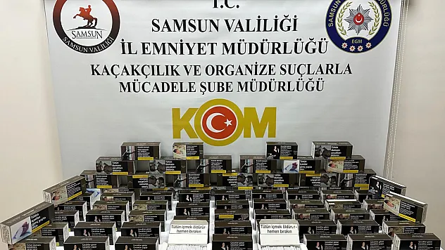 Samsun'da 15 bin doldurulmuş makaron ele geçirildi