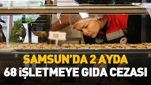 Samsun'da 2 ayda 68 işletmeye gıda cezası