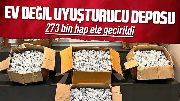 Samsun'da 273 bin uyuşturucu hap ele geçirildi