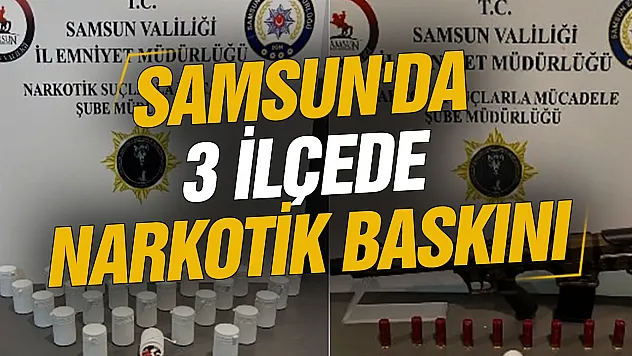 Samsun'da 3 ilçede eş zamanlı uyuşturucu operasyonu yapıldı 5 şüpheli yakalandı