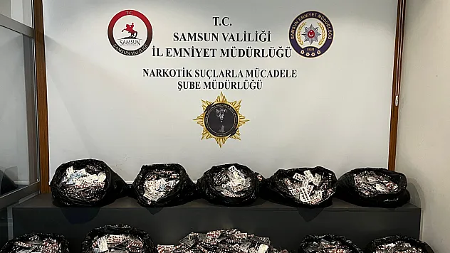 Samsun'da 52 bin sentetik ecza ele geçirildi: 5 zanlı yakalandı