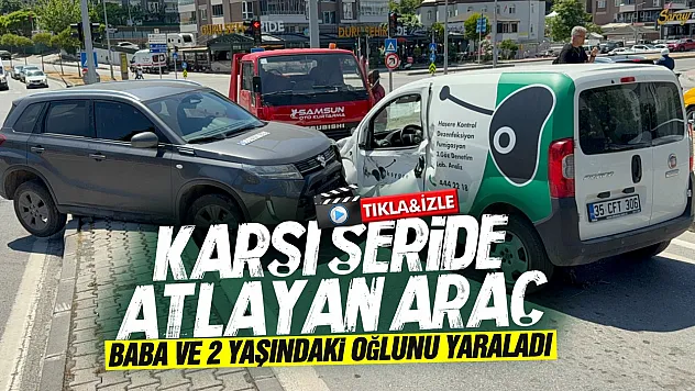 Samsun'da akıl almaz kaza, SUV ile hafif ticari araç çarpıştı