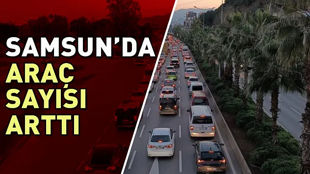 Samsun'da araç sayısı arttı