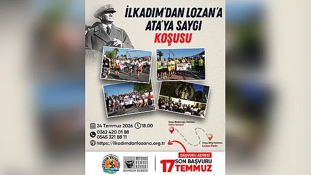 Samsun'da Ata'ya Saygı Koşusu : Lozan'ın 103. Yılı