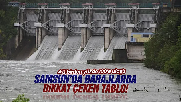 Samsun'da barajlar doldu, Çakmak Barajı yüzde 100'e ulaştı