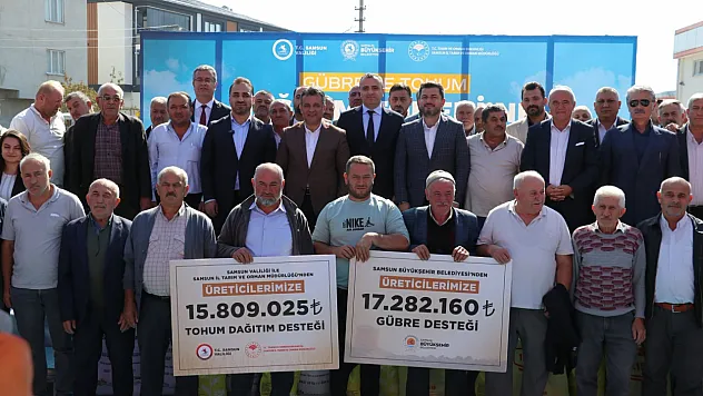 Samsun'da bin 757 çiftçiye dev tohum ve gübre desteği 21 bin dekar alanda ekim yapılacak