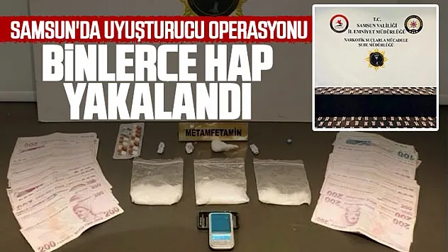 Samsun'da binlerce uyuşturucu hap ve silah ele geçirildi