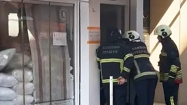 Samsun'da bir tekstil mağazasında yangın çıktı