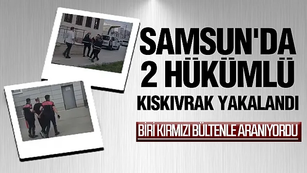Samsun'da biri kırmızı bültenle aranan 2 hükümlü yakalandı