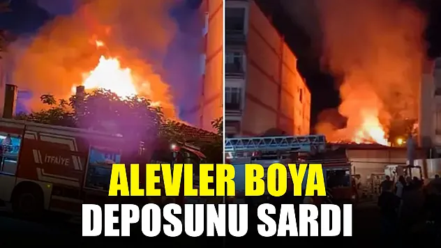 Samsun'da Boya Deposunda Yangın!