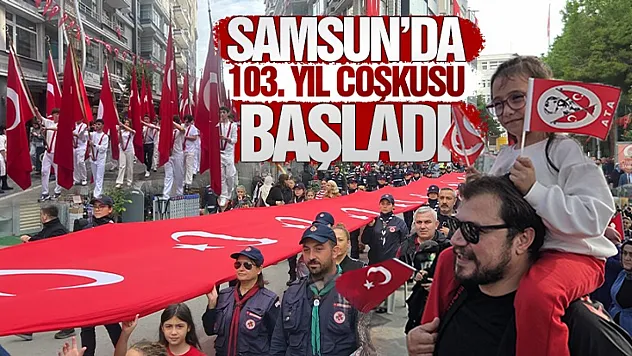 Samsun'da Cumhuriyet Yürüyüşü