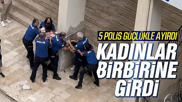 Samsun'da Denetimli Serbestlik Müdürlüğü önünde kadın kavgası
