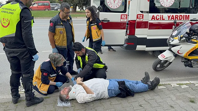 Samsun'da elektrikli bisikletten düşen sürücü yaralandı