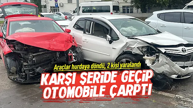 Samsun'da feci kaza! İki otomobil kafa kafaya çarpıştı