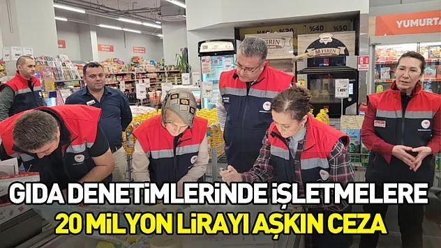 Gıda denetimlerinde işletmelere 20 milyon lirayı aşkın ceza