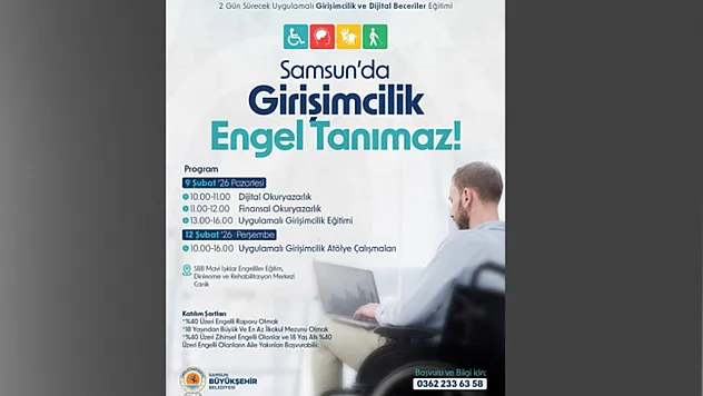 Samsun'da 'Girişimcilik Engel Tanımaz' Eğitimi Düzenlenecek