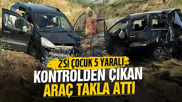Samsun'da hafif ticari araç şarampole devrildi: 2'si çocuk 5 kişi yaralandı