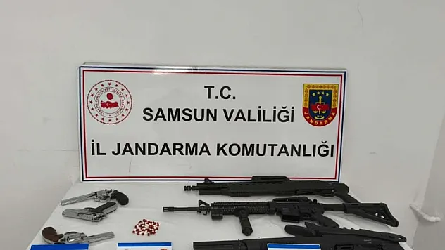 Samsun'da, Jandarma ruhsatsız silah ele geçirdi