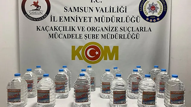 Samsun'da Kaçak Alkol Baskını