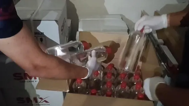 Samsun'da Kaçak Alkol Operasyonu