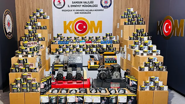 Samsun'da kaçakçılık operasyonu: 1 Milyondan fazla makaron ele geçirildi