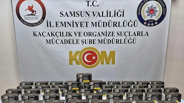 Samsun'da kaçakçılık operasyonu: 10 bin makaron ele geçirildi