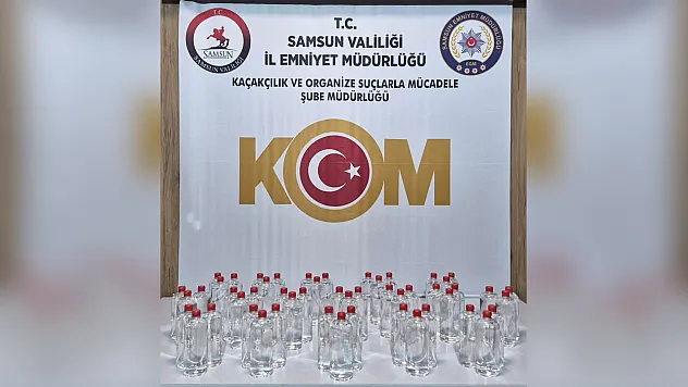 Samsun'da kaçakçılık operasyonu: 51 litre etil alkol bulundu