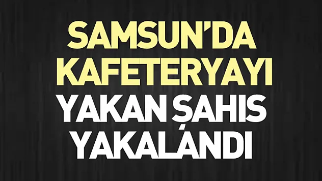 Samsun'da kafeteryayı yakan şahıs yakalandı