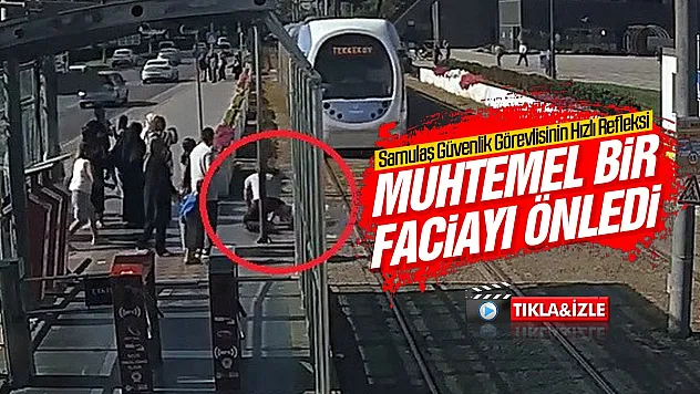 Samsun'da kahraman güvenlik görevlisi faciayı önledi