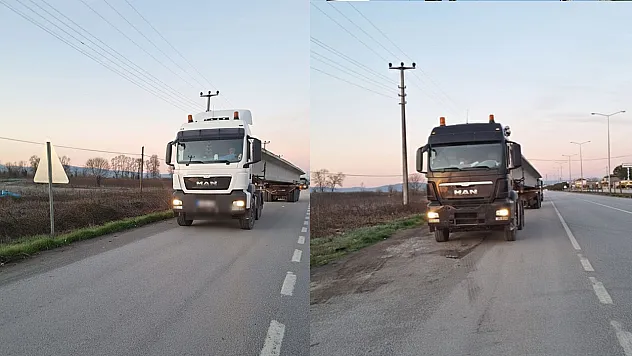 Samsun'da kantardan kaçan tırlara ceza verildi
