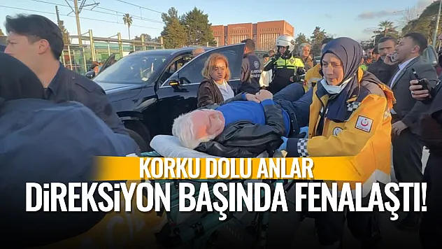 Samsun'da korku dolu anlar: Direksiyon başında fenalaştı!