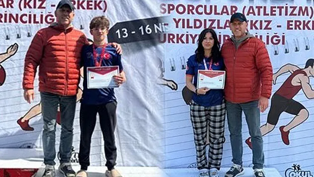 Samsun'da kürsüye çıkan Aydınlı sporcular alkış topladı
