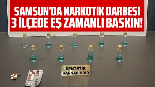 Samsun'da Narkotik Darbesi: 3 İlçede Eş Zamanlı Baskın!