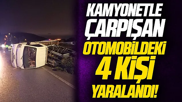 Samsun'da otomobil ile kamyonet çarpıştı: 4 yaralı