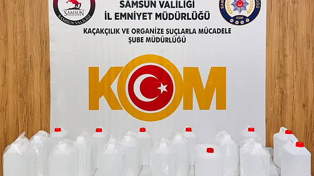 Samsun'da polisten kaçak alkol operasyonu