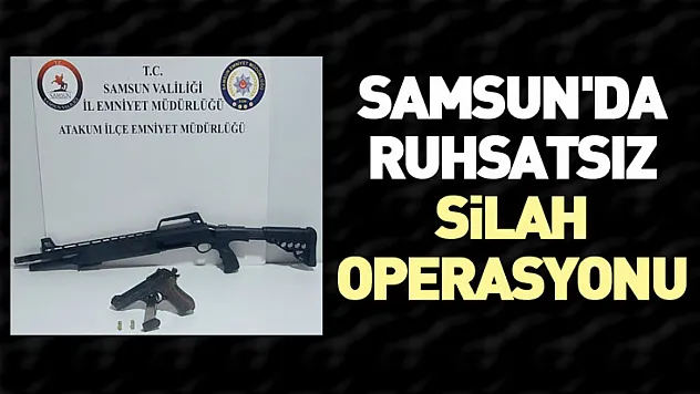Samsun'da ruhsatsız silah operasyonu
