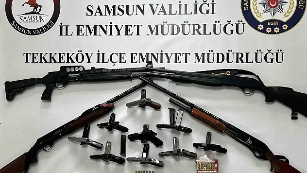 Samsun'da ruhsatsız silah operasyonu