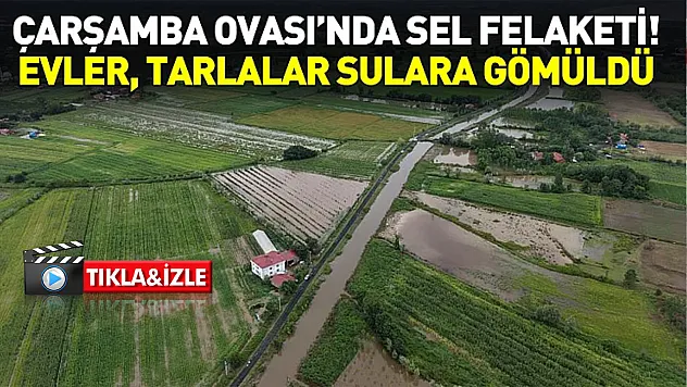 Samsun'da Sağanak Çarşamba Ovası'nı vurdu!
