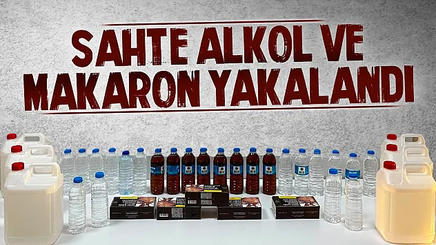 Samsun'da sahte alkol ve makaron baskını