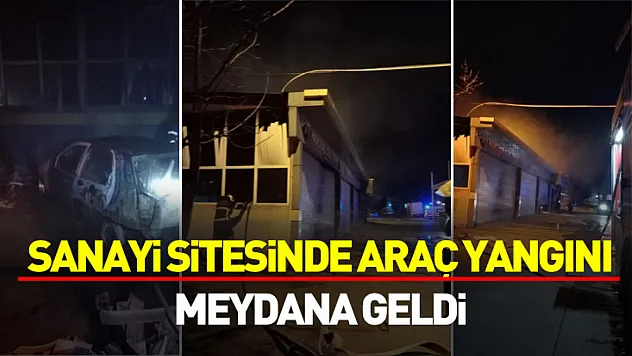 Samsun'da sanayi sitesinde araç yangını meydana geldi