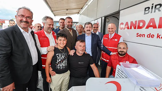 Samsun'da şoför esnafından kan bağışına destek
