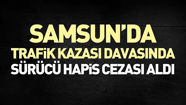 Samsun'da Trafik Kazası Davasında Sürücü Hapis Cezası Aldı