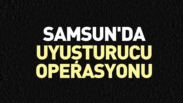 Samsun'da Uyuşturucu Operasyonu
