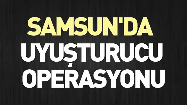 Samsun'da uyuşturucu operasyonu