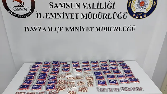 Samsun'da uyuşturucu operasyonu: Araçta binlerce hap ele geçirildi