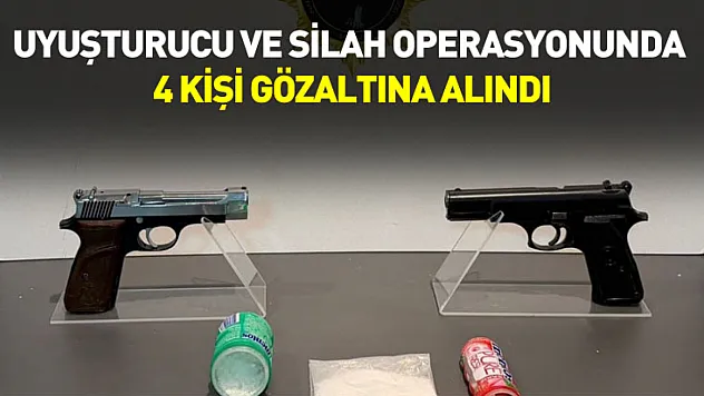 Samsun'da uyuşturucu ve silah operasyonu: 4 gözaltı